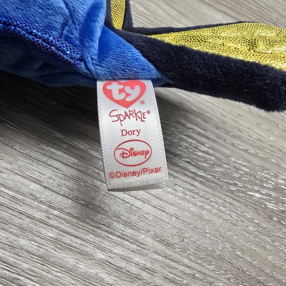 TY Sparkle Disney Finding Dory Blue Beanie Plush 9" Stuffed Animal Nemo 2016 - Picture 7 of 8